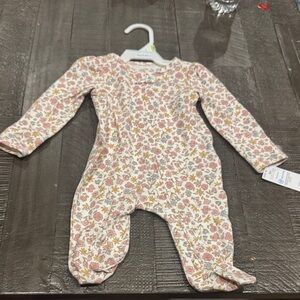 Carters floral foot pajamas 3 month NWT